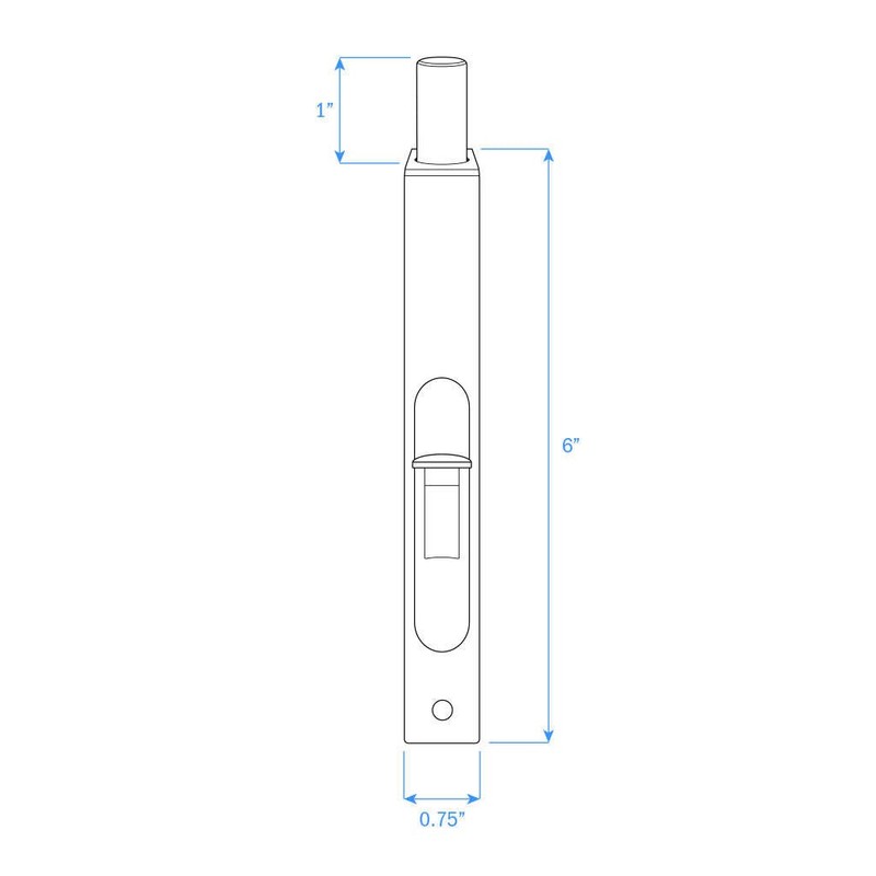 Nuk3y 6" Flush Bolt Square Corner gallery