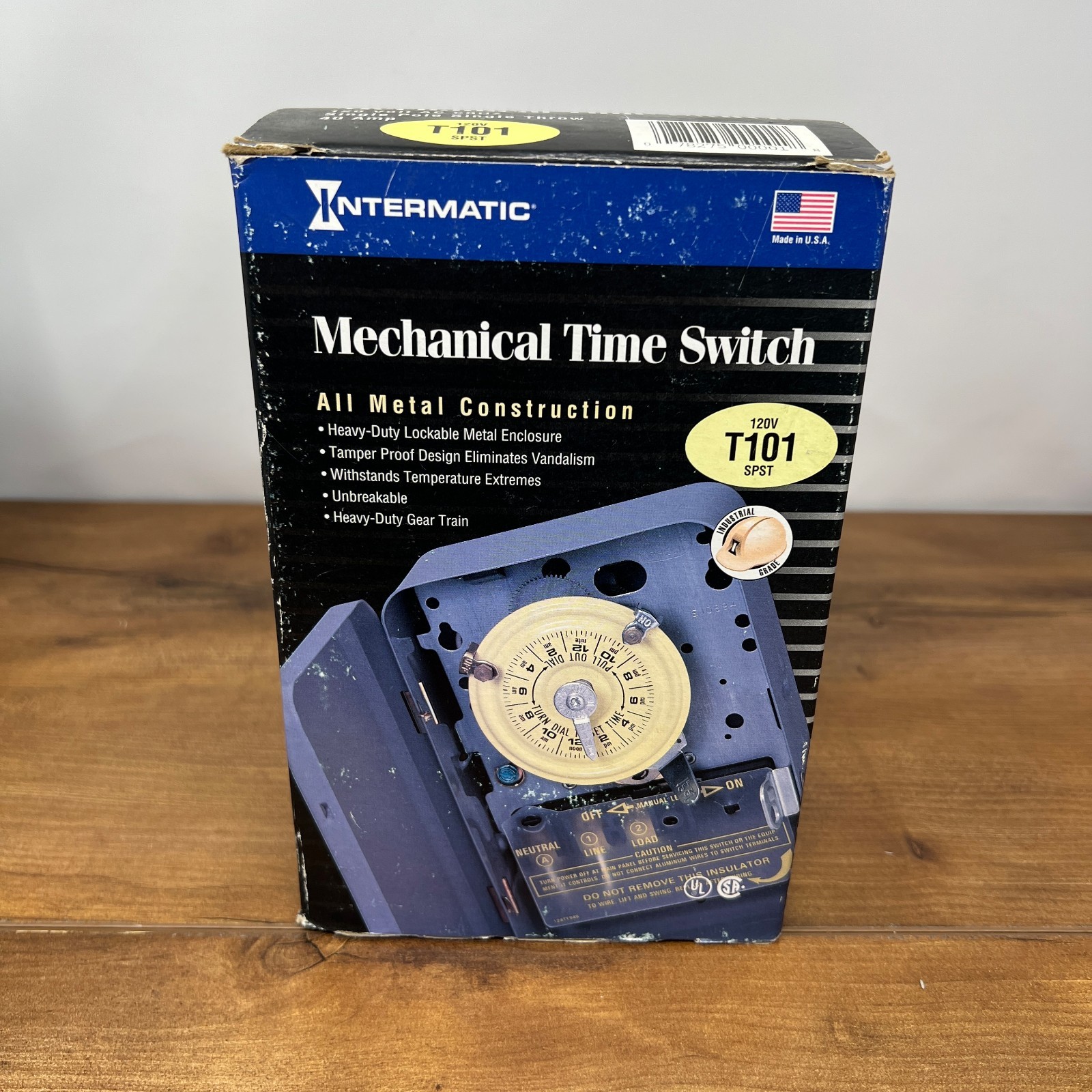 Intermatic T101 24-Hour Mechanical Time Switch 40A 120V SPST Indoor NEMA 1 NOB gallery