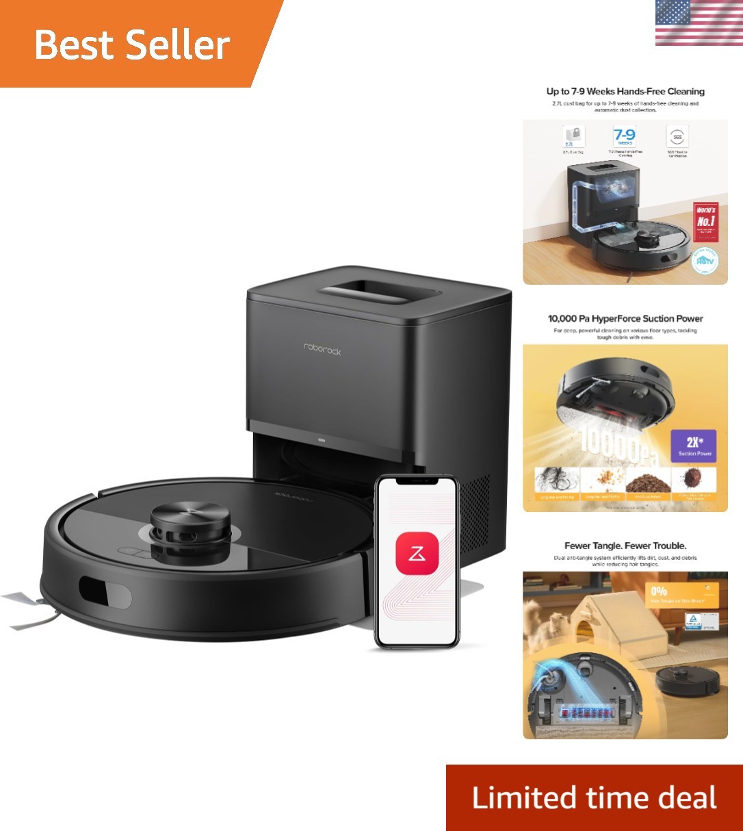 Effortless Cleaning with Q7 M5+ Robot Vacuum - 7 Weeks Self-Empty, LiDAR Nav gallery