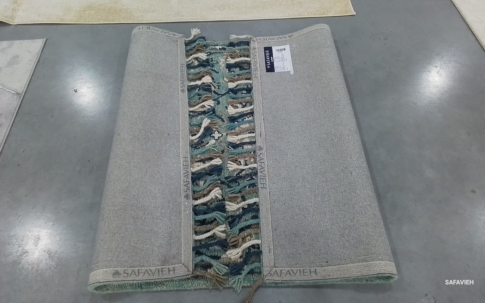 BLUE / IVORY 4'-0" x 6'-0" Back Stain Rug, Reduced Price 1172800592 BLM457M-4 gallery
