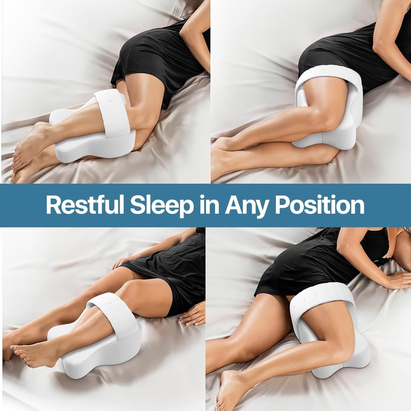 Memory Foam Knee Pillow for Side Sleepers, Adjustable Leg Support for Alignment gallery