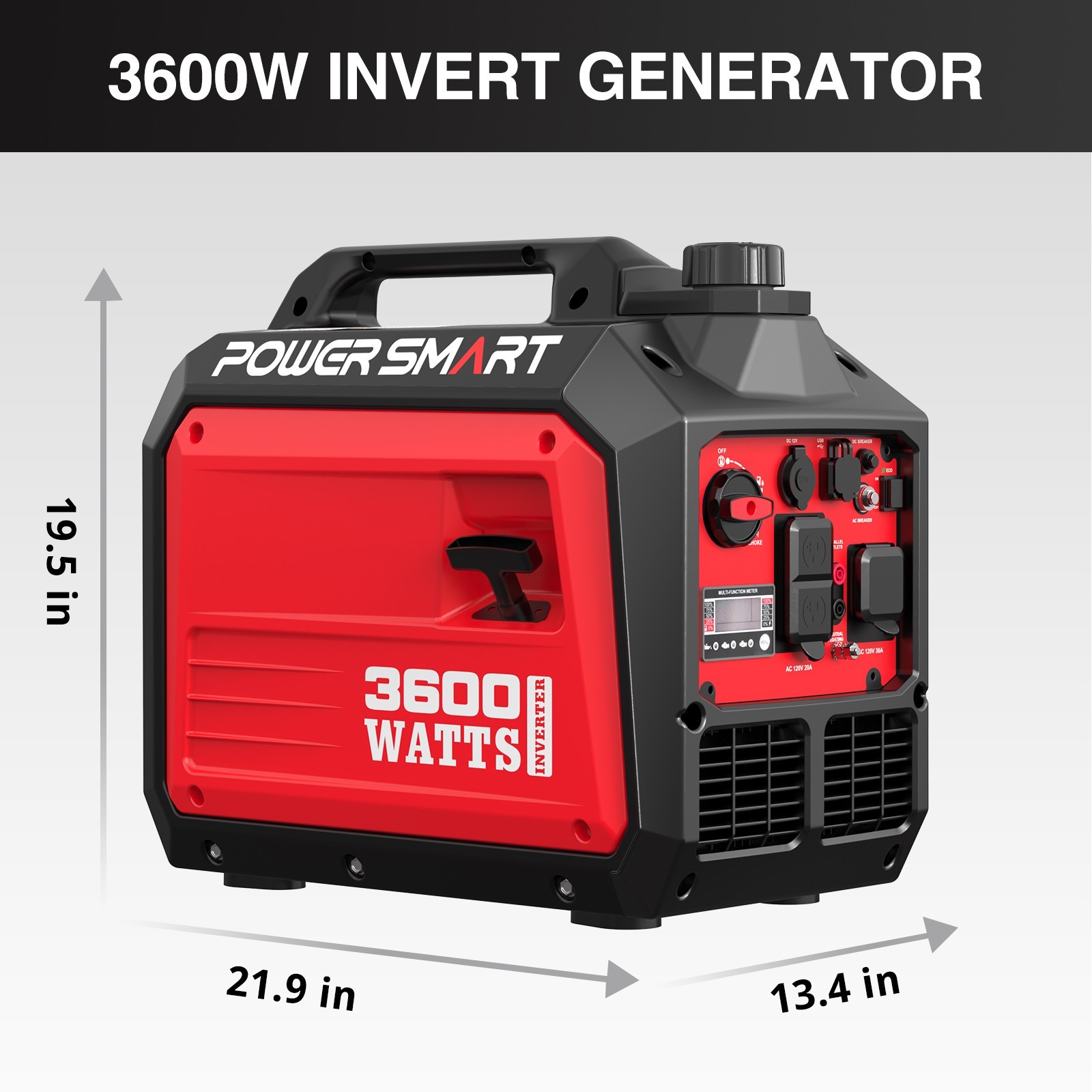 3600W Portable Inverter Generator, 4-Stroke 149cc Gas Powered, Super Quiet 70dB gallery