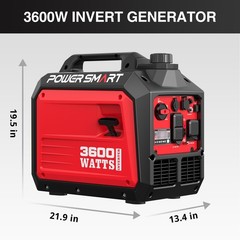 3600W Portable Inverter Generator, 4-Stroke 149cc Gas Powered, Super Quiet 70dB