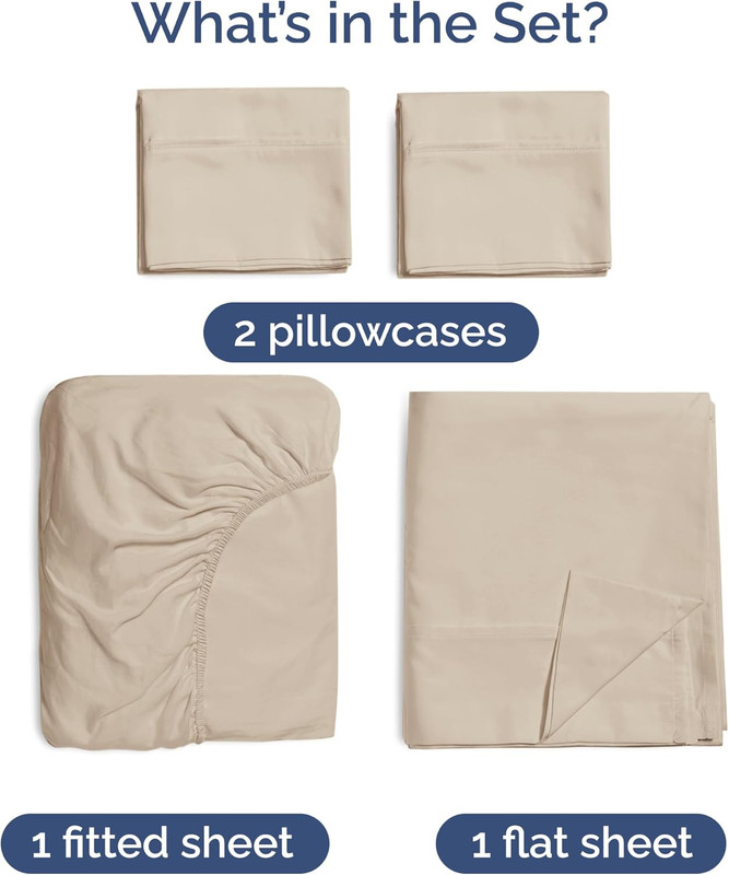 100% Rayon Derived from Bamboo - Bamboo Sheets Queen Size - Cooling Sheets for Q gallery