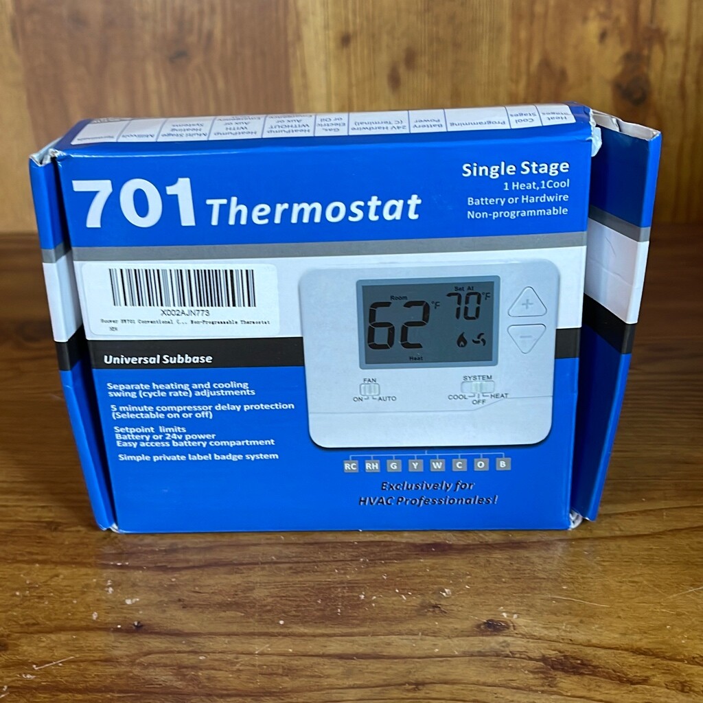 Non Programmable Thermostat for Home 1 Heat/1 Cool Off White gallery