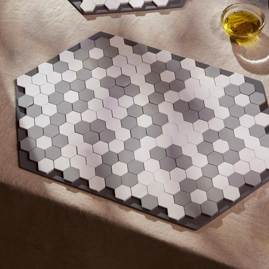 Letterfolk Place Mats Customizable Set of 2- Grey gallery
