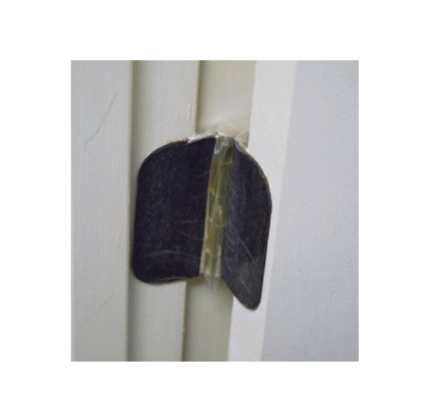 Magnetic Door Hinge Masking Shields for Painting - 3.5" for Residential Doors - gallery