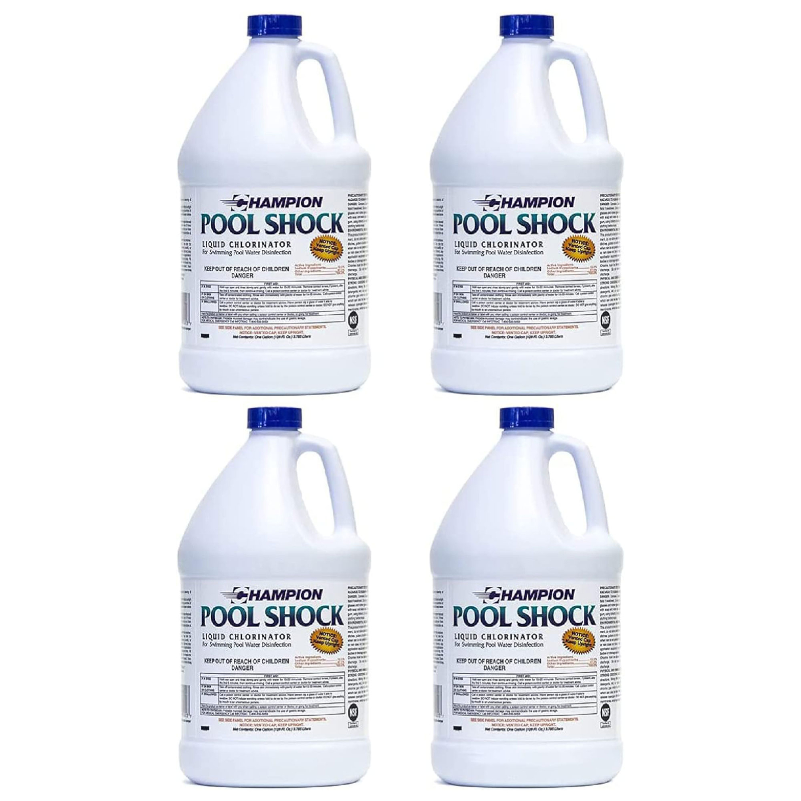 Champion Pool Shock Liquid Chlorinator for Pool Water Disinfection (4 Pack) gallery