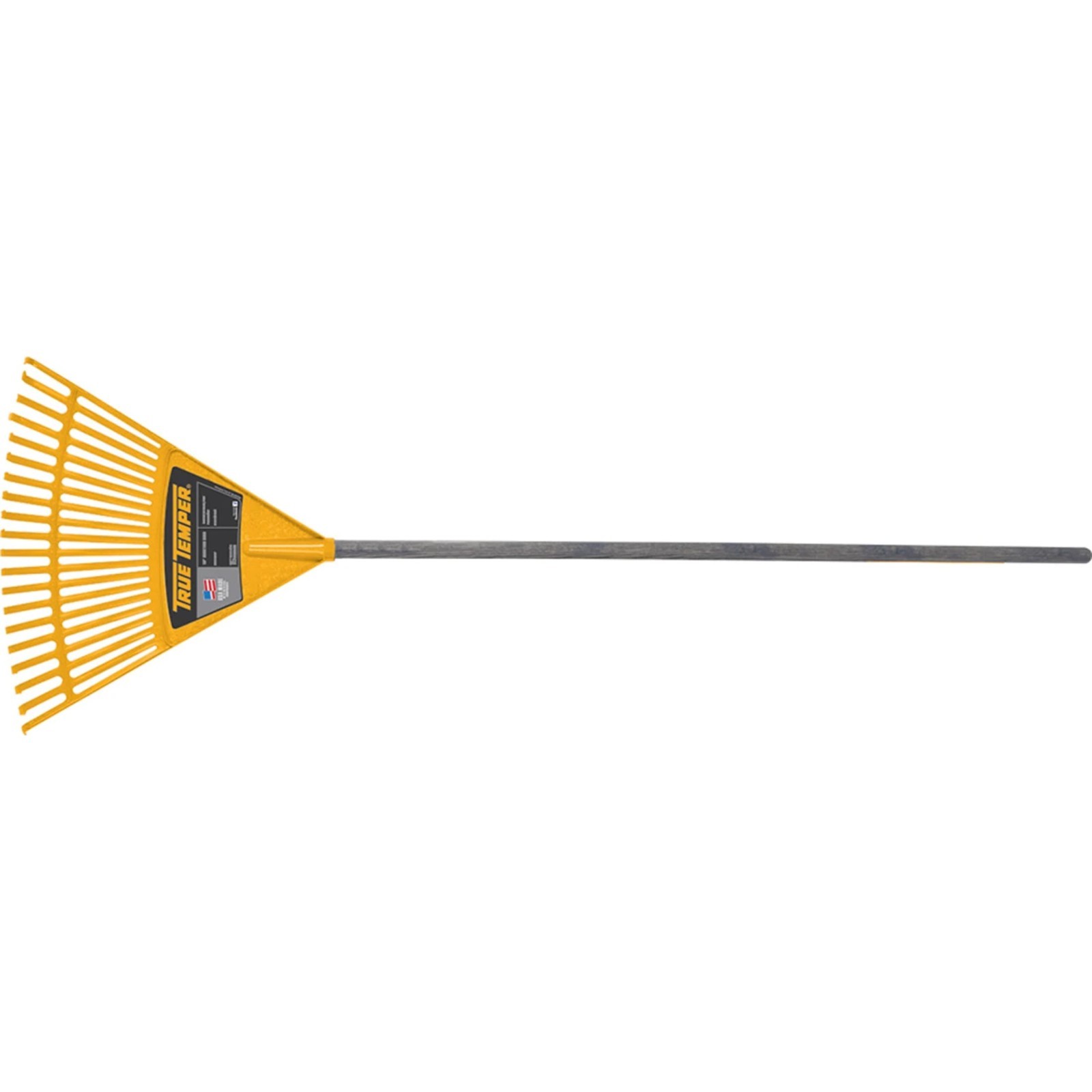 True Temper Real Leaf Rake for Kids, Durable, Hardwood Handle, Yellow, 54" gallery