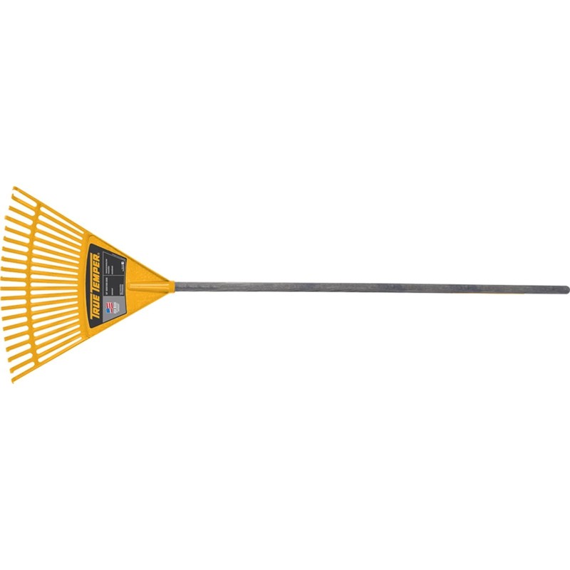 True Temper Real Leaf Rake for Kids, Durable, Hardwood Handle, Yellow, 54" gallery