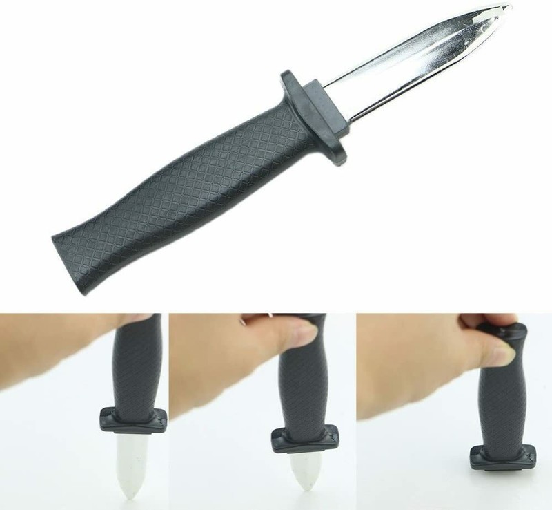 Retractable Dagger Knife Prank Joke Gag Trick Fake Weapon Disappearing Blade Toy gallery