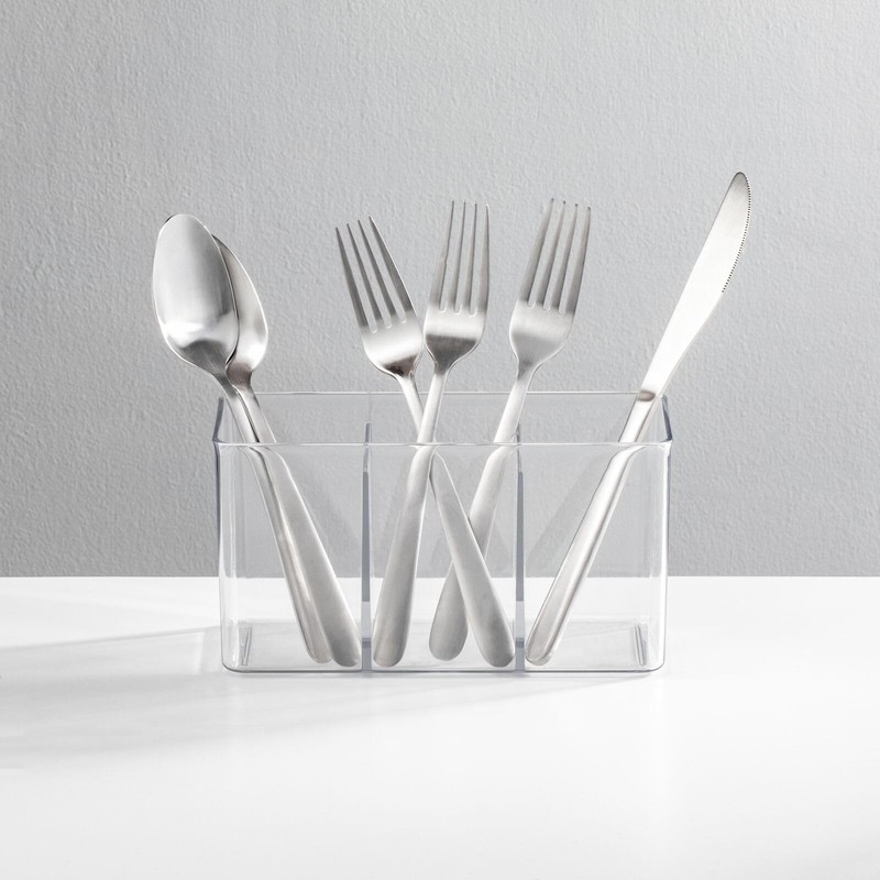 mDesign Plastic Cutlery Storage Organizer Bin for Kitchen Cabinet, Pantry/Home - gallery