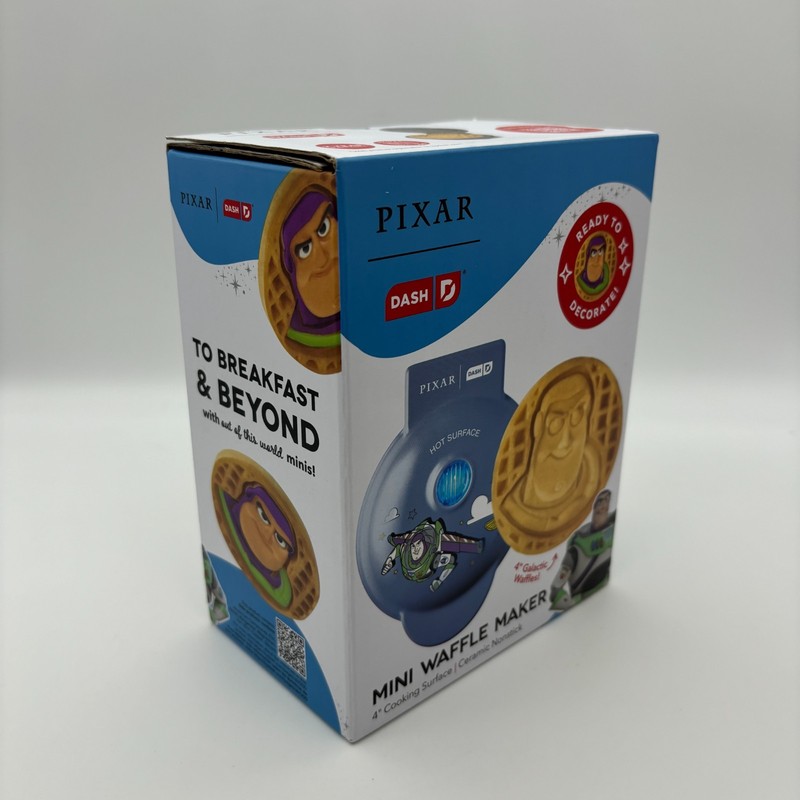 Disney Pixar Dash BUZZ LIGHTYEAR Mini Waffle Maker, 4" Ceramic Nonstick Surface gallery