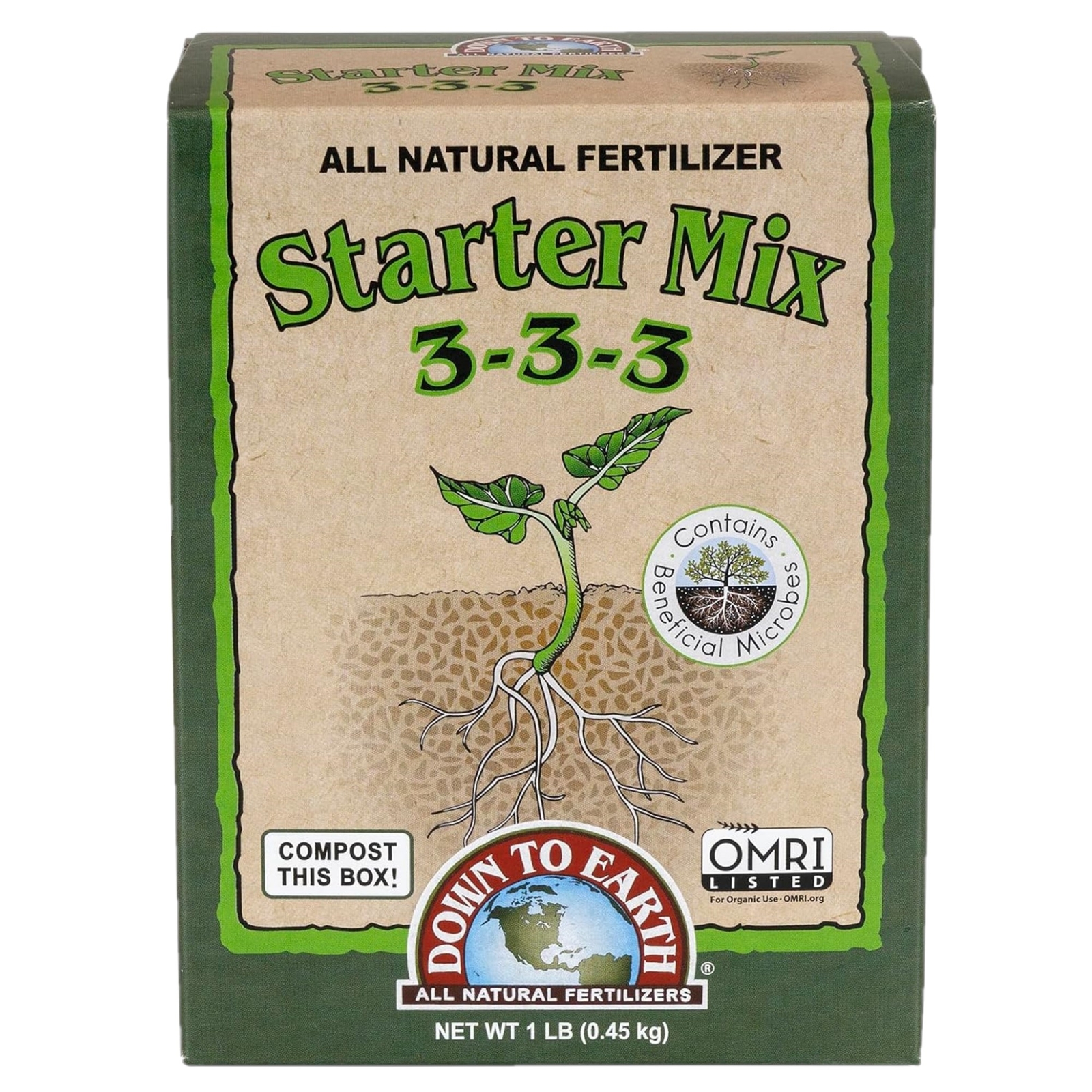 Down To Earth Starter Mix 3-3-3 Fertilizer, 1 lb gallery