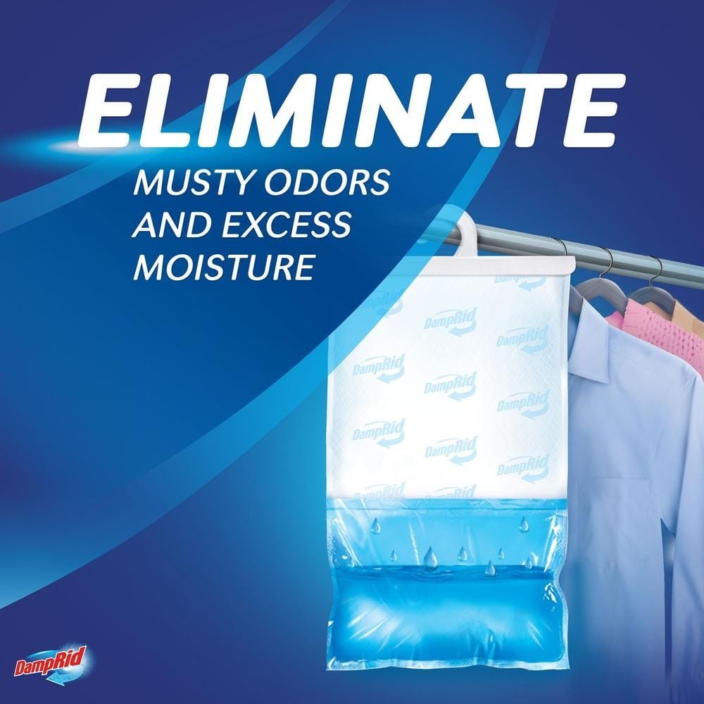 DampRid Fragrance Free Hanging Moisture Absorber 3 Pack Odorless Closet Dehumidi gallery