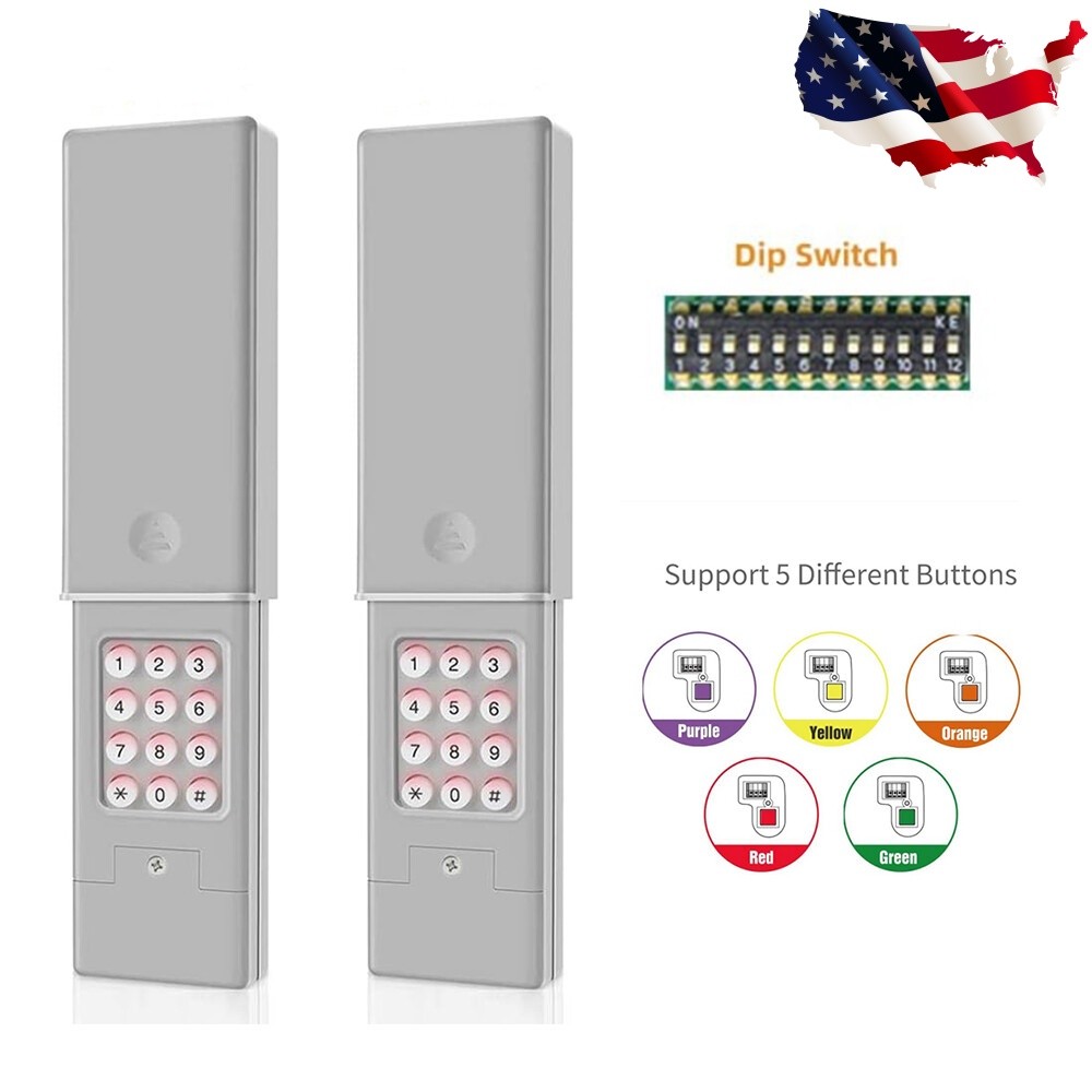 2x K2 Garage Door Wireless Opener Keyless Keypad For LiftMaster Chamberlain gallery