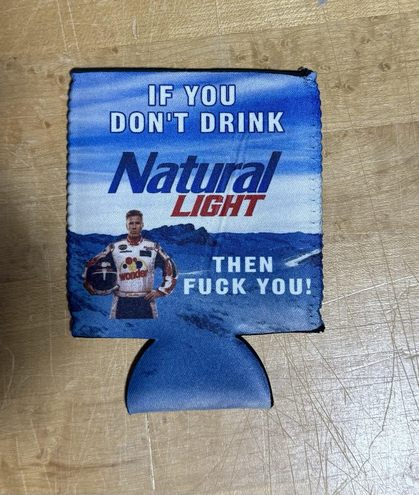 One Natural light Ricky Bobby Beer pop soda can koozie camping kayaking fishing gallery