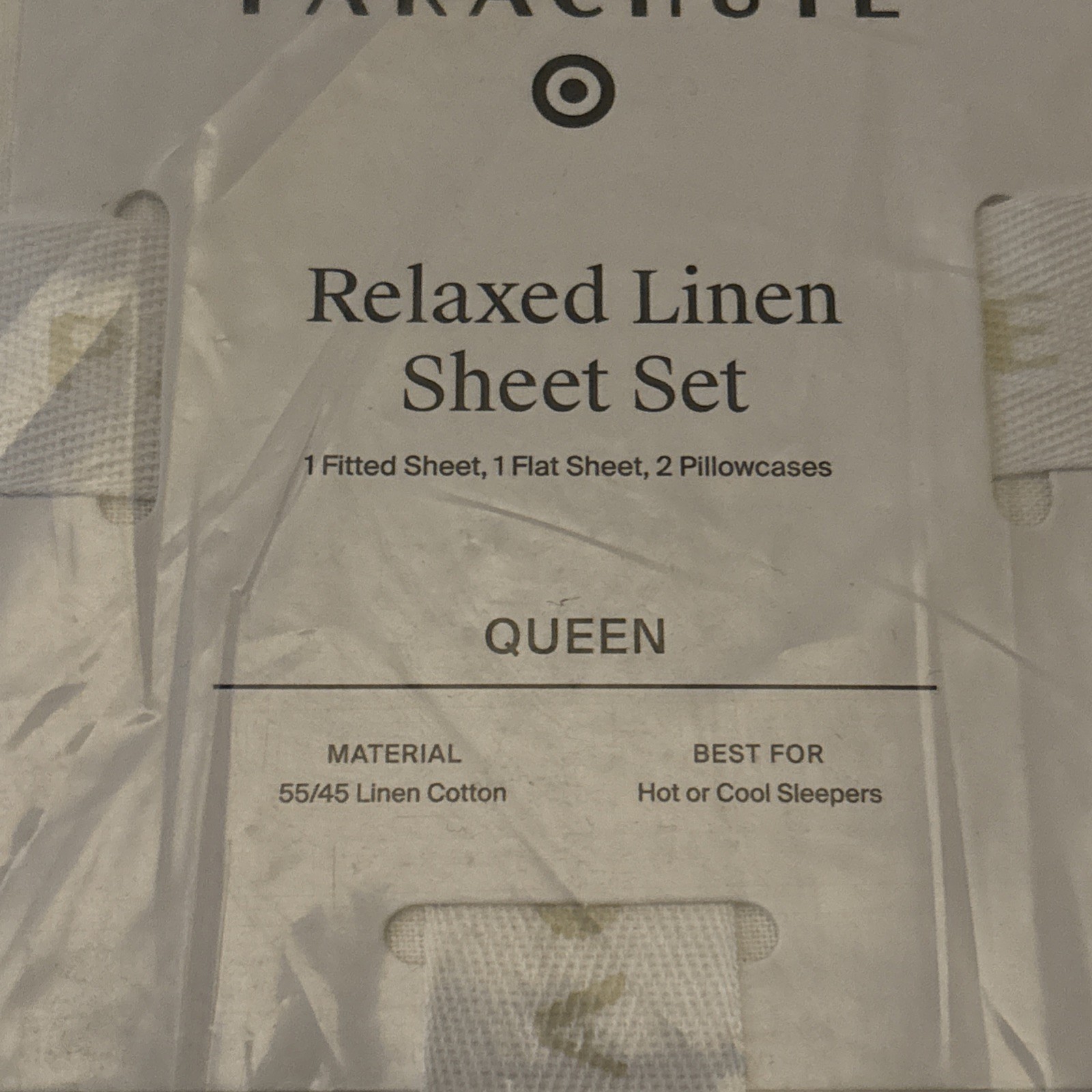 Relaxed Linen Sheet Set - Parachute - Queen White - Brand New gallery