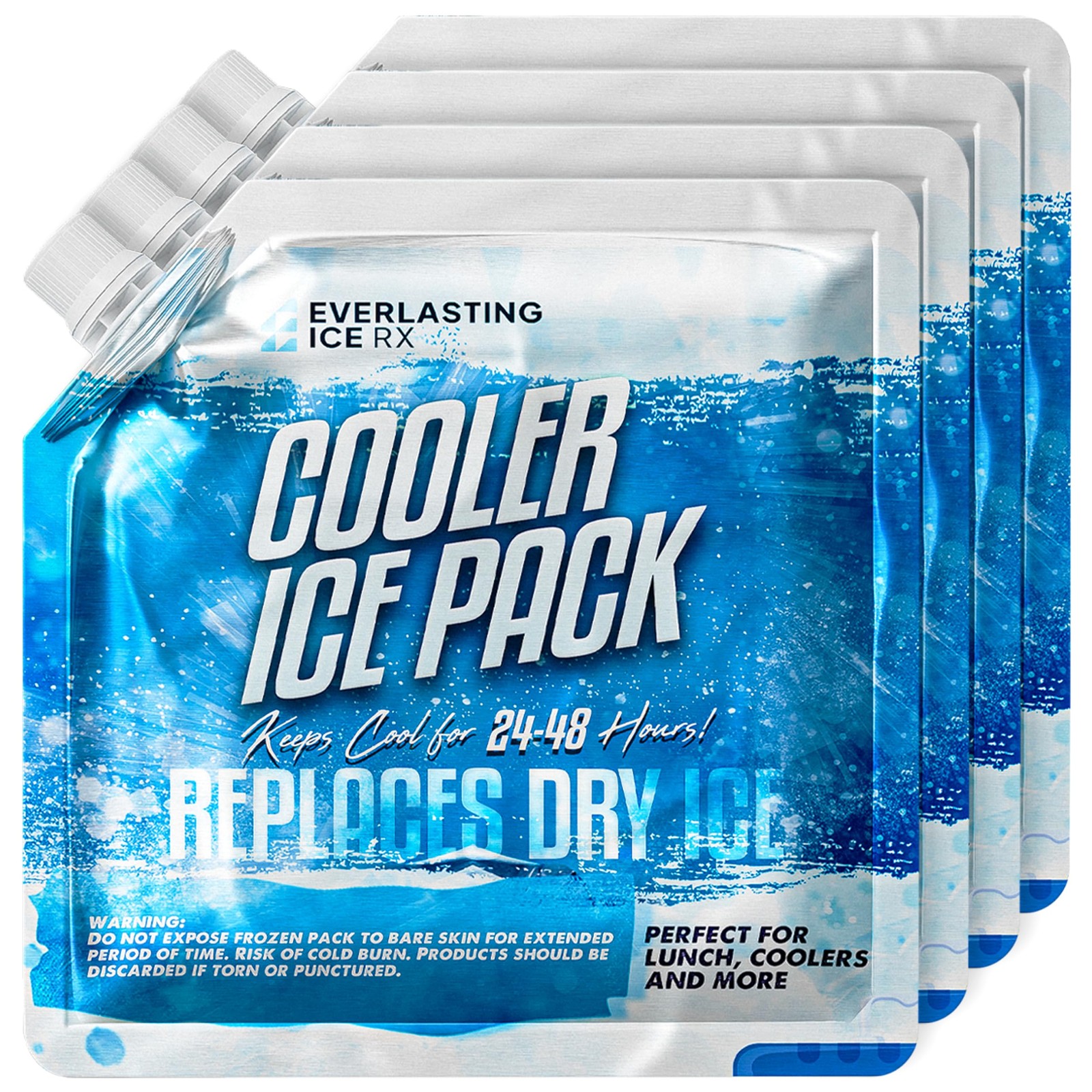 Reusable Ice Packs for Cooler (4 Pack) Up to 48 Hours Freezer Packs for Coole... gallery