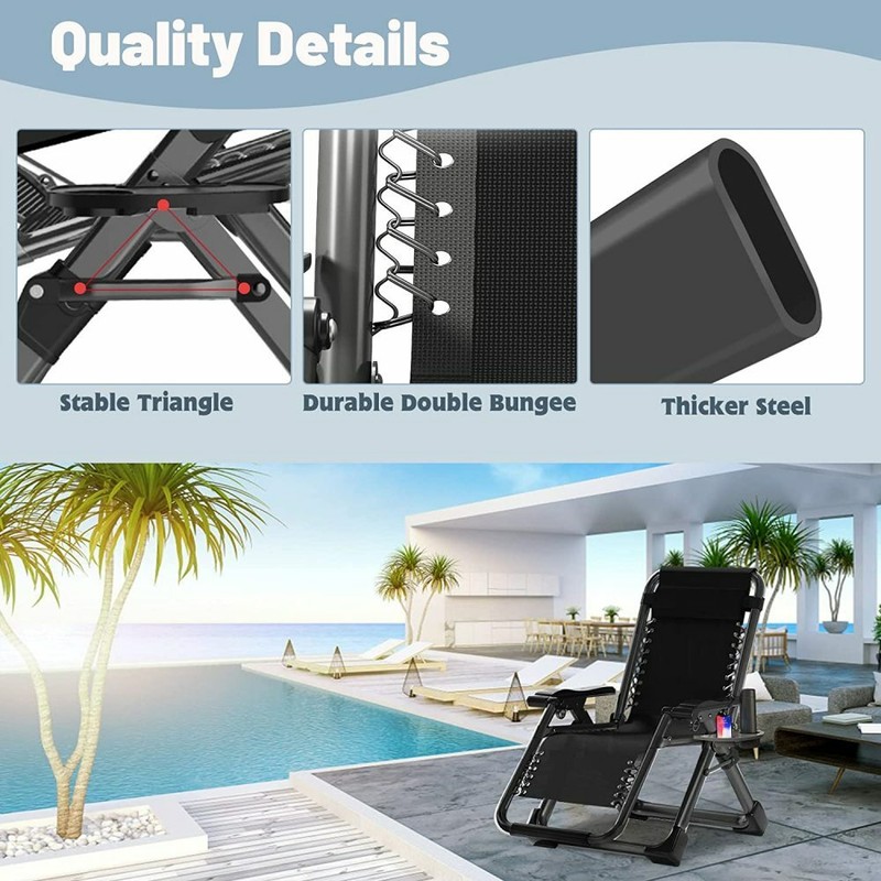 Begonia.K Foldable Zero Gravity Chair Green For Adults Recliner Chairs Chaise gallery