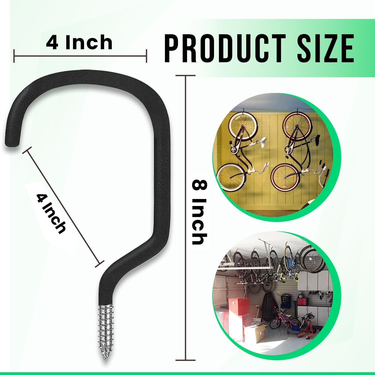 4 Pack Heavy Duty Extra-Large Garage Storage Utility Hooks - 7 Inches for Gar gallery