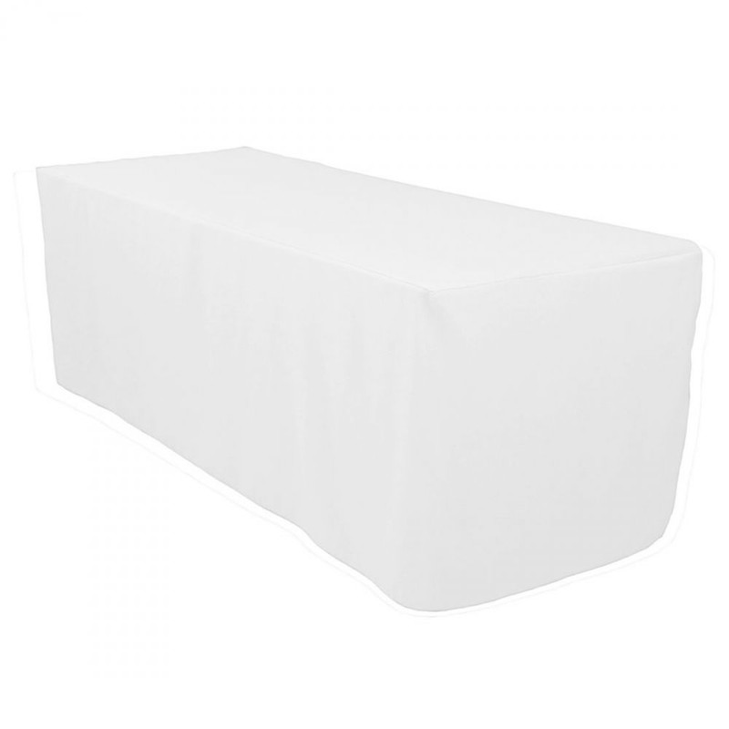 LinentTablecloth 6 ft. Fitted Polyester Tablecloth for Weddings & Tradeshows! gallery