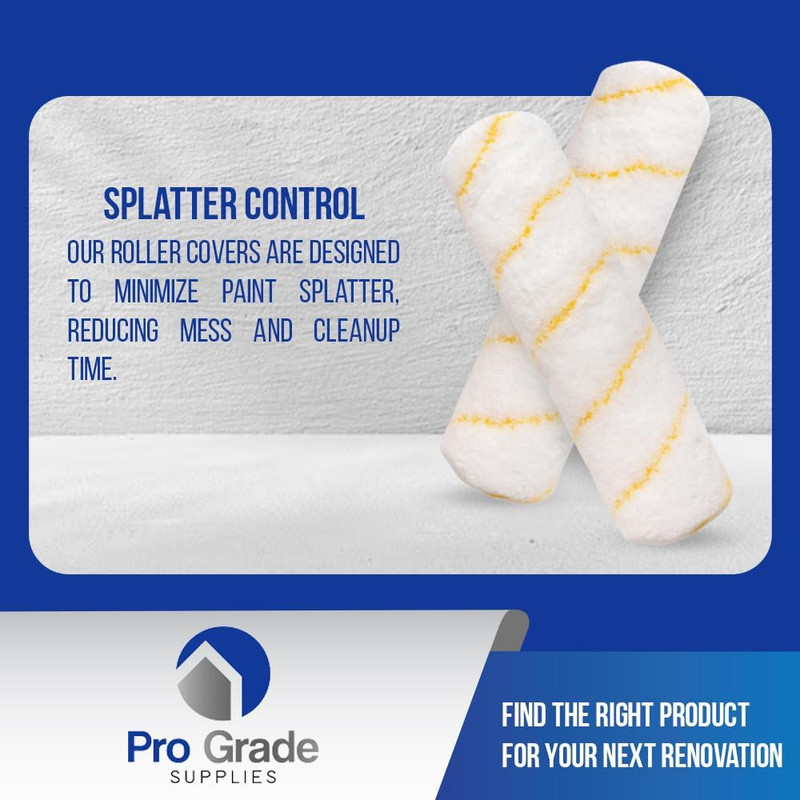 Pro Grade - Paint Roller Covers - 1/2 X 9 Inch Microfiber 5 Pack gallery