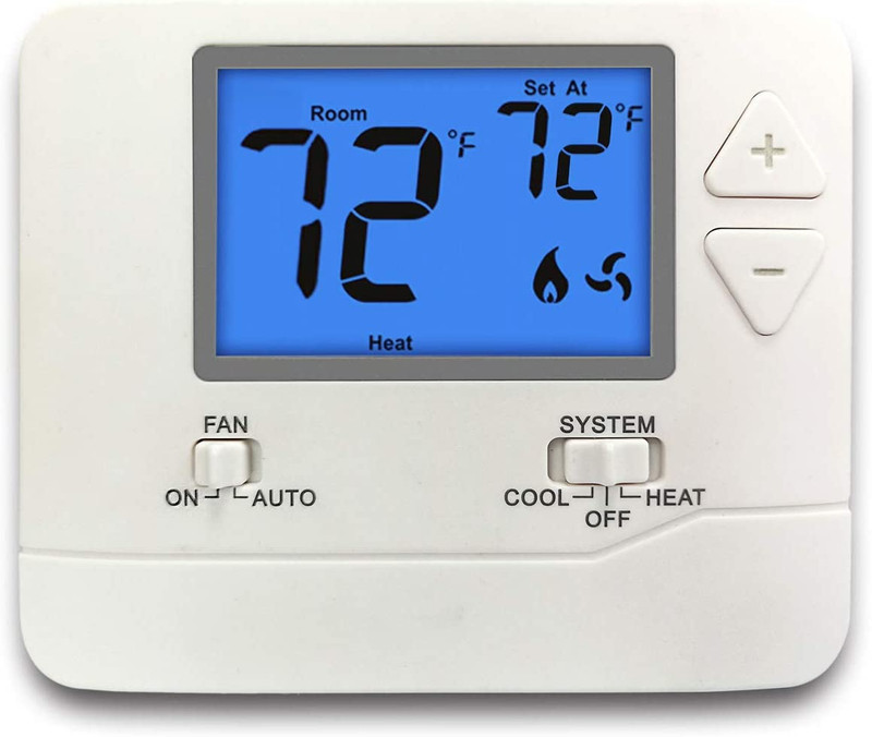 Non-Programmable Digital Thermostat for Home, up to 1 Heat/1 Cool with Large LCD gallery