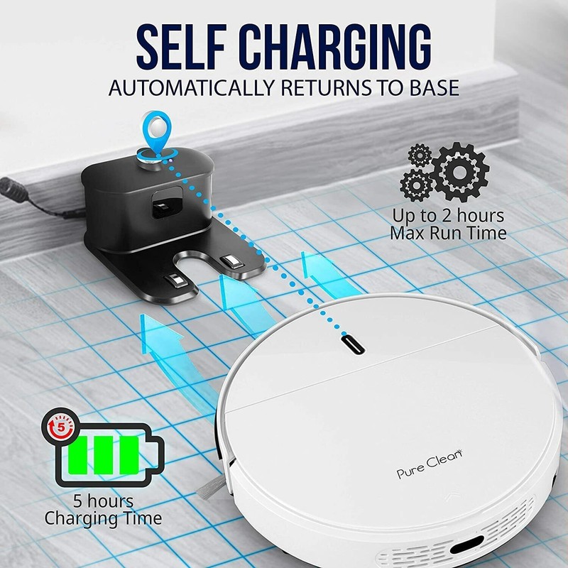 Pyle PUCRC95PLUS Pure Clean Smart Robot Vacuum Cleaner Docking Station gallery