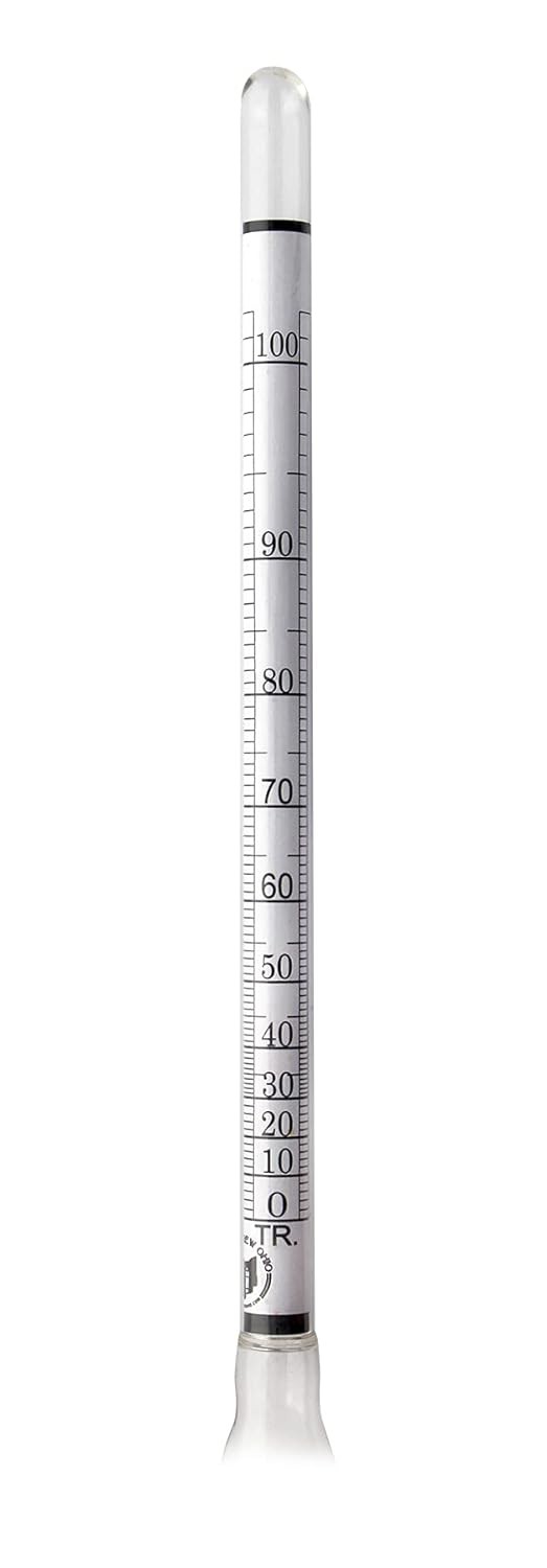 FastRack Name Hydrometer Alcohol 0-200 Proof and 1 Count (Pack of 1), Clear gallery