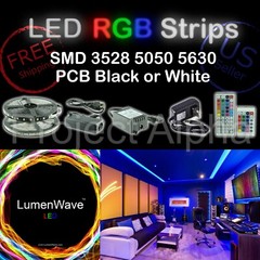 Ultimate Universal 300 LEDs Strip Kit 5M SMD 3528 5050 5630 RGB 12V – US Seller
