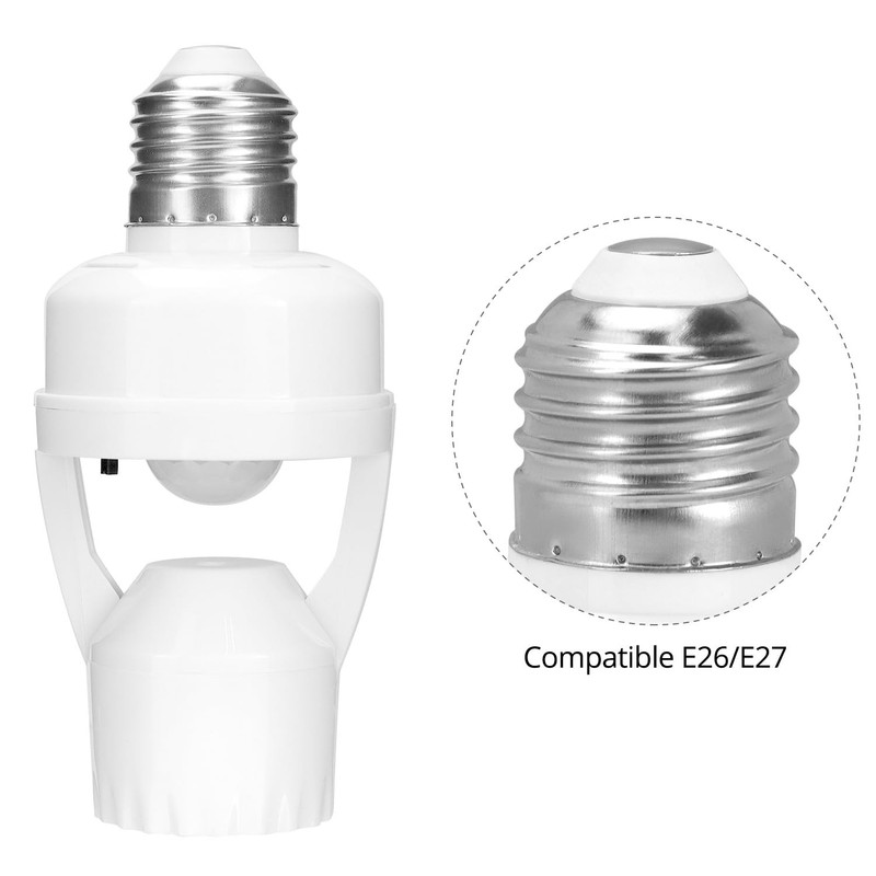 Motion Sensor Light Socket E26/E27 PIR Motion Activated Socket 60W Max gallery
