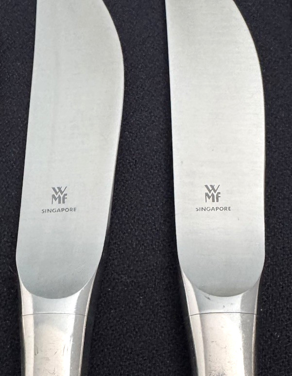 WMF Cromargan Stainless DOMUS Brasilia Set of 4 DINNER KNIVES 8 1/2" Singapore gallery
