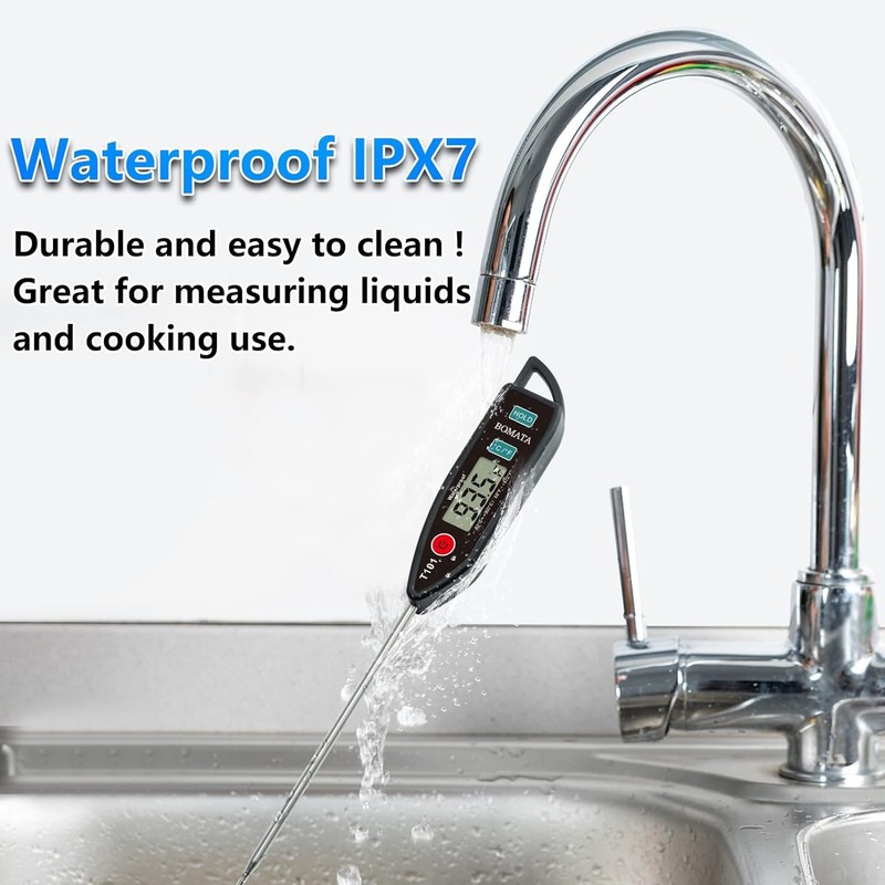 2-Pack Waterproof IPX7 Instant Read Digital Meat Thermometers for Grilling gallery