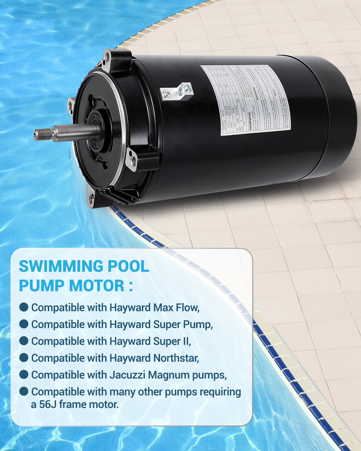 UST1102 Swimming Pool Pump Motor and Seal Replacement Kit, 1HP gallery