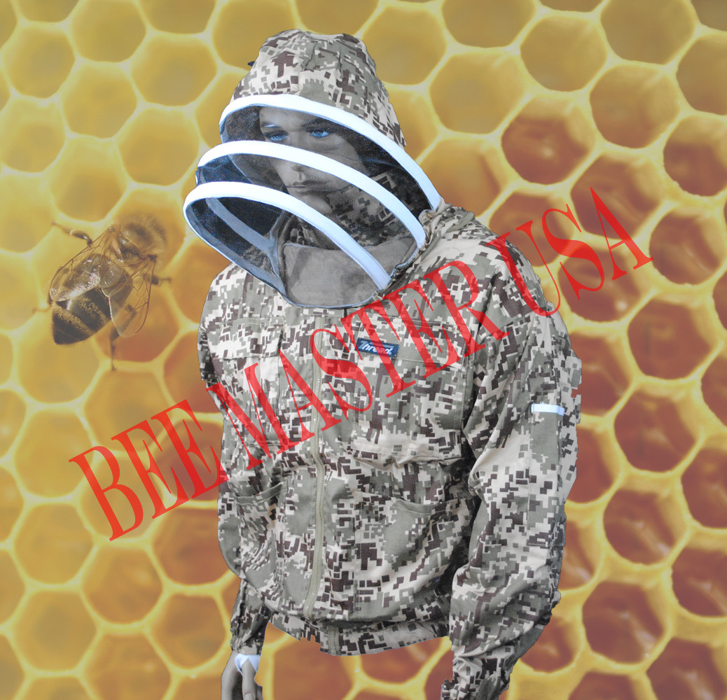 Pro's Choice Best Beekeeping Jacket Camouflage, with Free Gloves Thread(r)Brand gallery