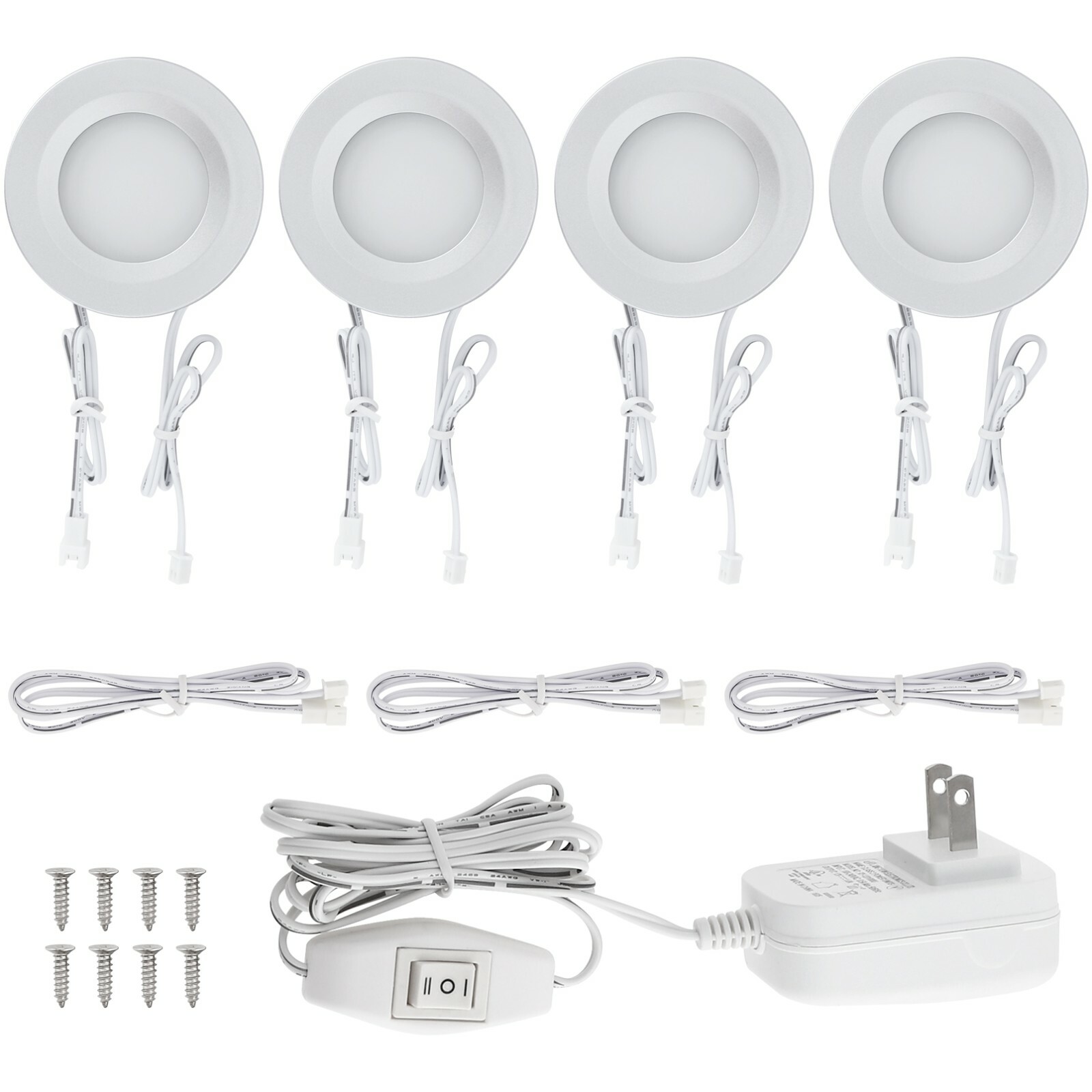 LED Under Cabinet Lighting Kit, 2W LED Puck Lights, 4Pcs gallery