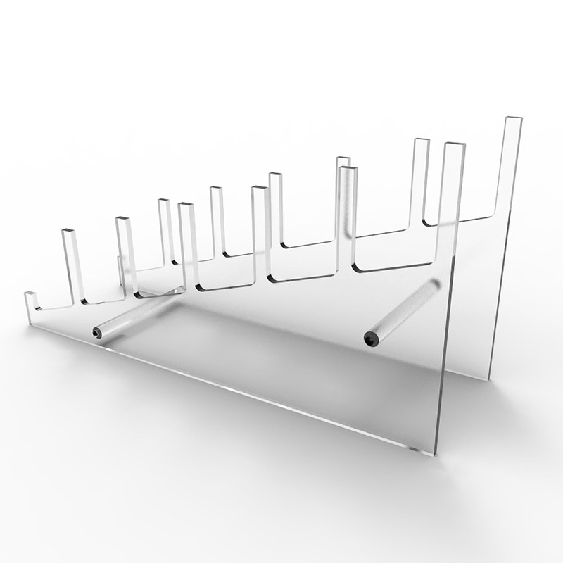FixtureDisplays® Large Multiple Plate Display Rack Clear Holder 10748 gallery