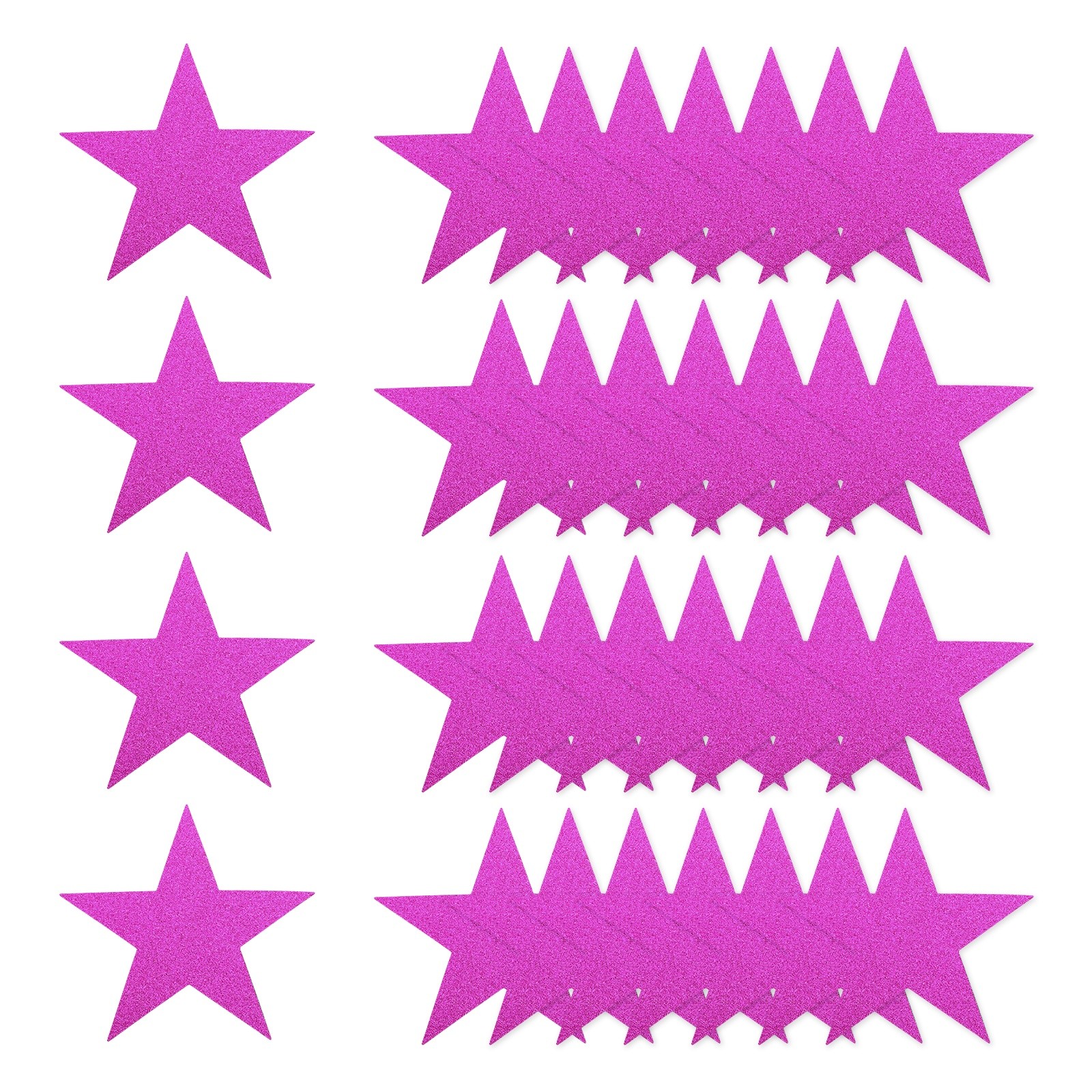 48 Pcs Glitter Star Cutouts, 6 Inch Paper Star Confetti Shiny, Rose Red gallery