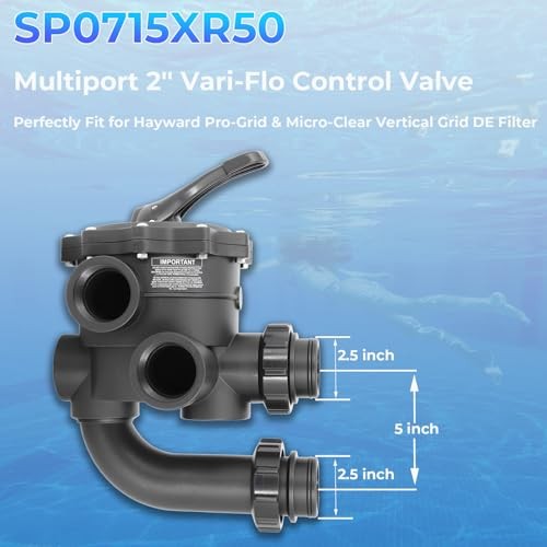 HAYWARD 2 INCH POOL MULTIPORT CONTROL VALVE SP0715XR50 - BLACK gallery