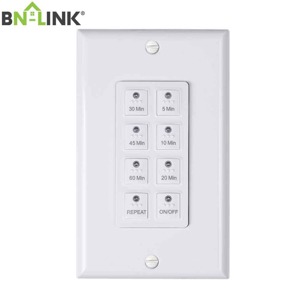 BN-LINK Countdown Digital in-Wall Timer Switch W/ Push Button 5-10-20-30-45-60m gallery