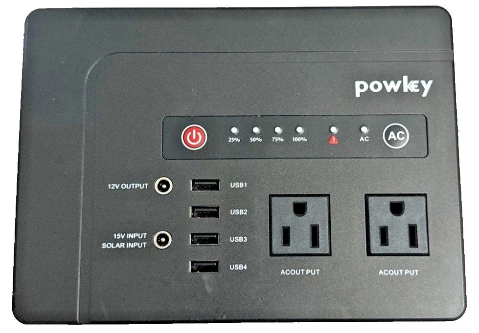 Powkey Portable Power Station 200W 2 AC Outlets, 4 USB, 1 DC Port Camping Travel gallery