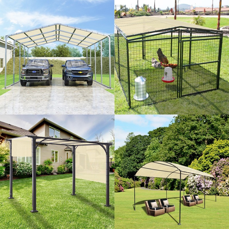 Sun Shade Sail Rectangle Canopy Cover for Outdoor Pergola Patio Garden UV Proof gallery