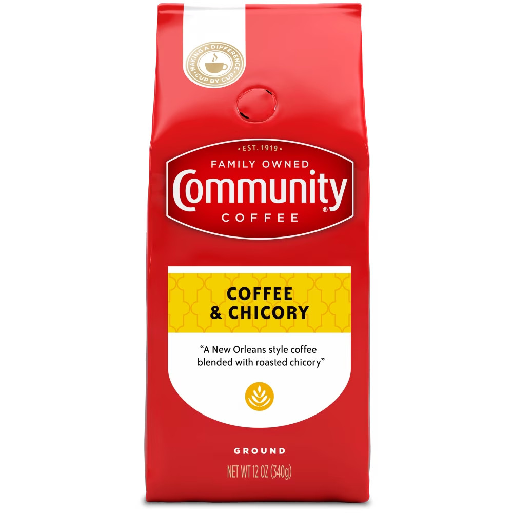 Community Coffee Coffee and Chicory Medium-Dark Roast Ground 12 oz Gable Top.. gallery