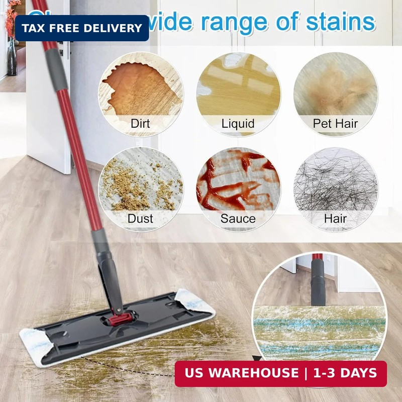 6 Pack Microfiber Replacement Mop Pads for O-Cedar H2prO Flat Mop System, Washab gallery