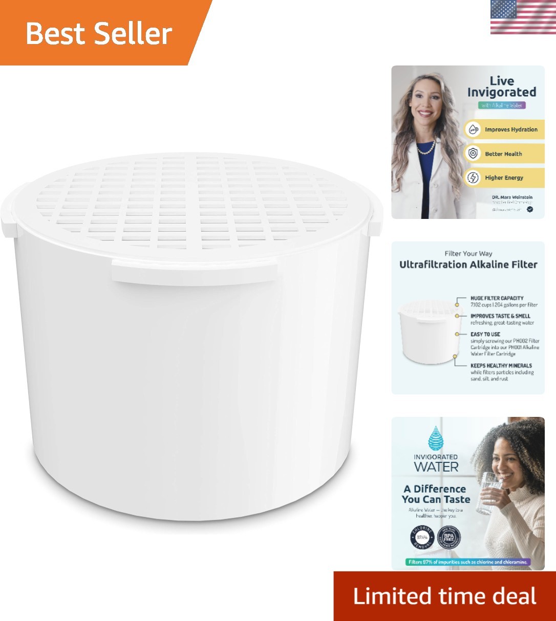 Ultra-Filtration Alkaline Water Filter Cartridge - 1000L Capacity, Easy Use gallery