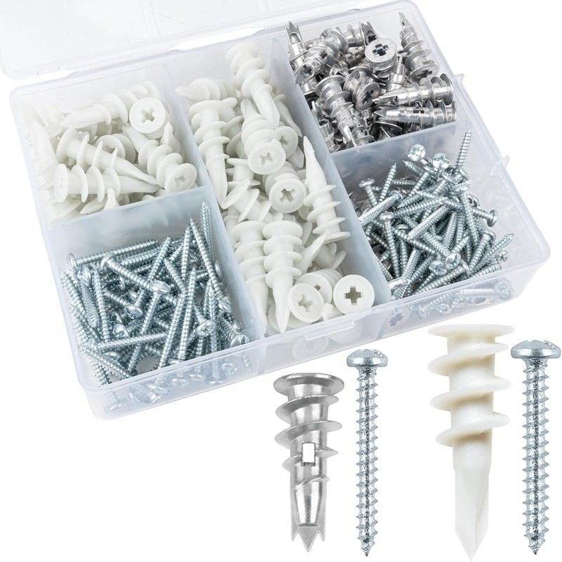 Heavy Duty Drywall Anchors Set - 200PCs Picture Hanging Kit/- gallery