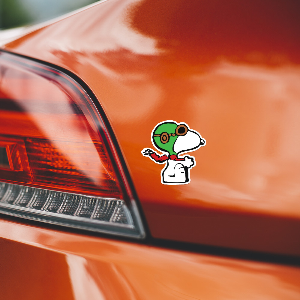Snoopy Flying Ace Vinyl Sticker Decal Peanuts for Laptop Car Window Water Bottle gallery