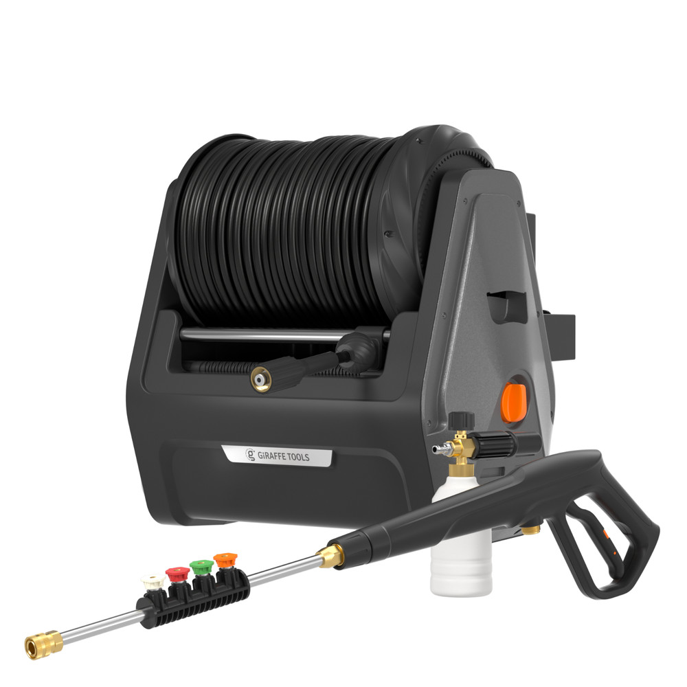 Giraffe Tools Retractable Electric Pressure Washer Plus, Max 2900 PSI 2.2 GPM