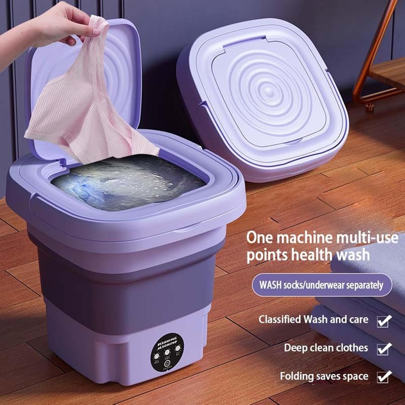 Portable Washing Machine Mini Washer Foldable Washer and Spin Dryer Small Travel gallery